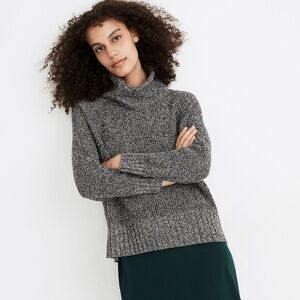 NWT Madewell Eastbrook Turtleneck Cross-Back Sweater in Cotton-Merino Yarn